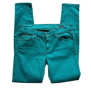 7 For All Man Kind The Skinny Green Jeans 29X31